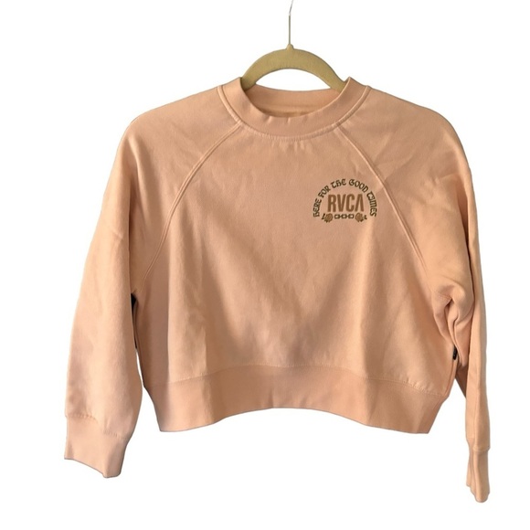 RVCA Good Times Crewneck Sweatshirt blush Pink Size XS - Picture 7 of 9